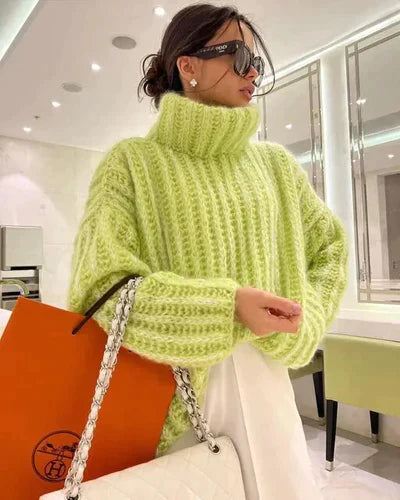 Flauschiger Rollkragenpullover