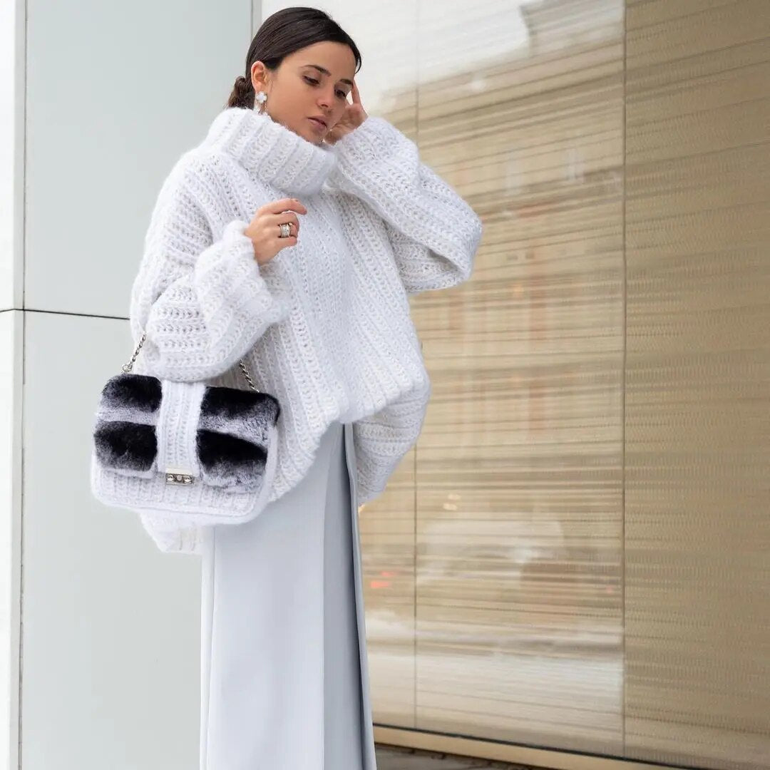 Drune | Weicher, schneebedeckter Pullover