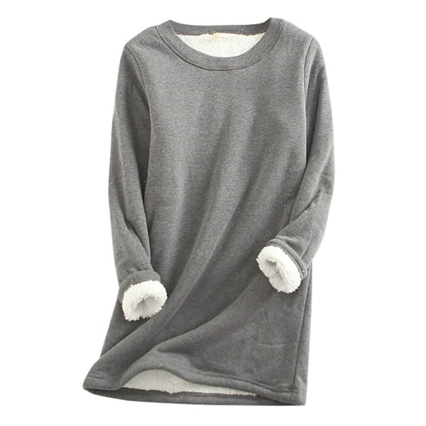 Drune | Lässiger Herbst Lange Fleece Pullover für Frauen
