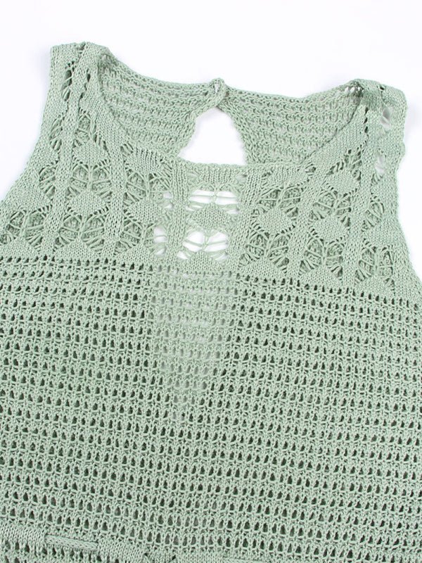Drune | Damen Bikinioberteil Hohes Spitze Quaste Badeanzug Mantel Strand Lange Kleid