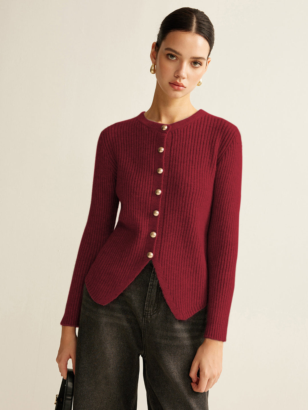 Drune | Damen Knopf-Oben Pullover
