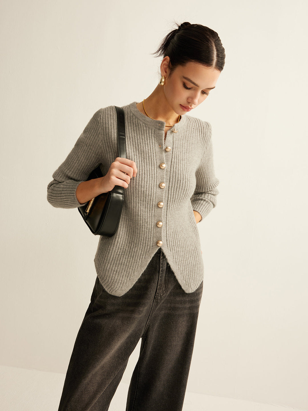 Drune | Damen Knopf-Oben Pullover