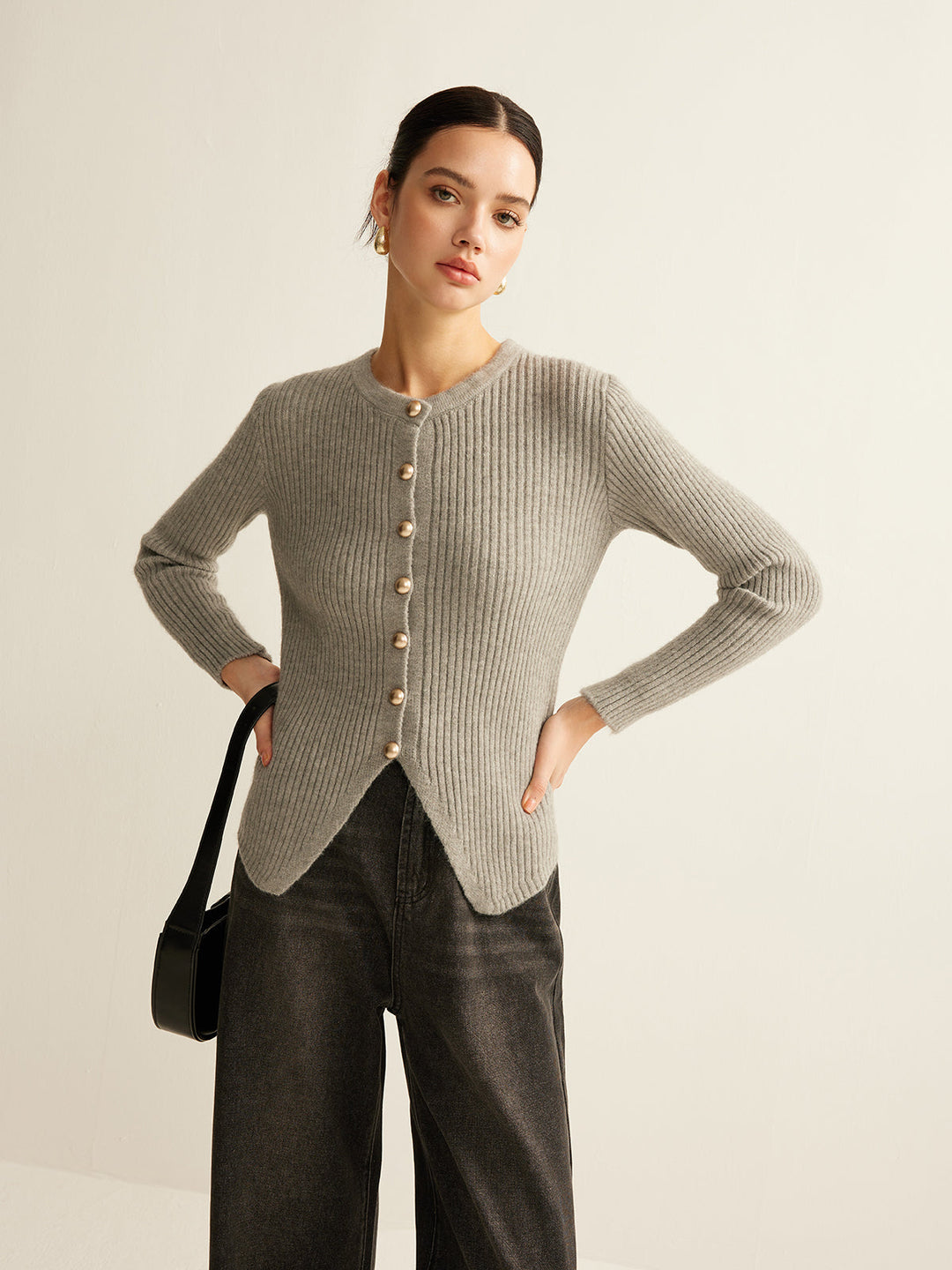 Drune | Damen Knopf-Oben Pullover