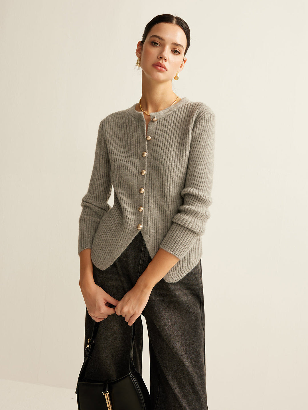 Drune | Damen Knopf-Oben Pullover