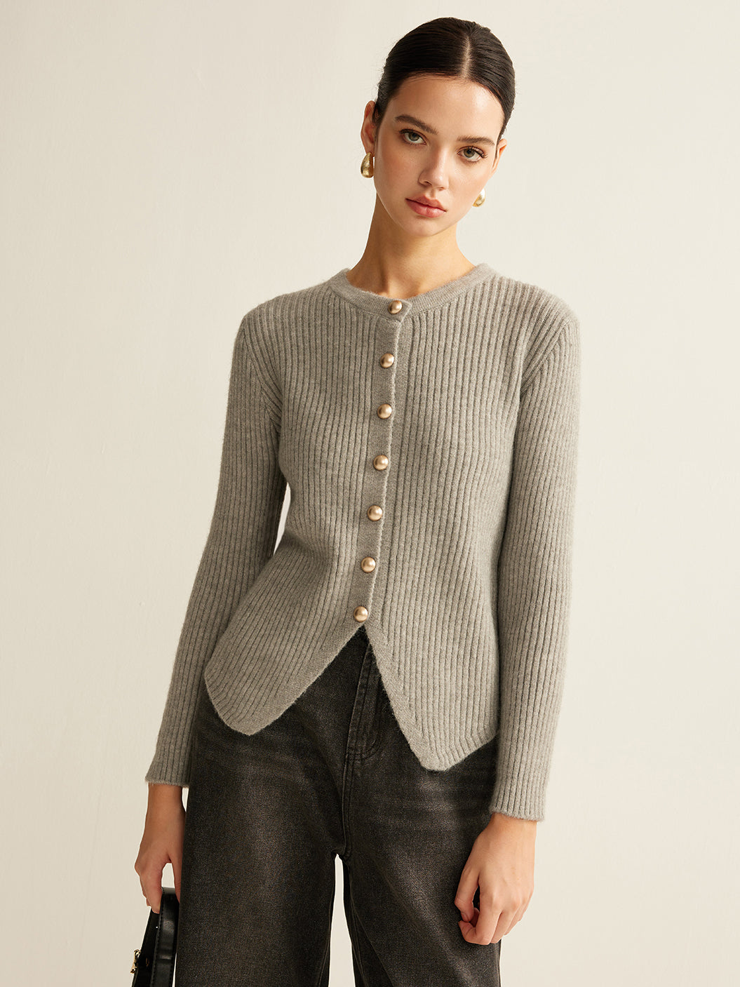 Drune | Damen Knopf-Oben Pullover