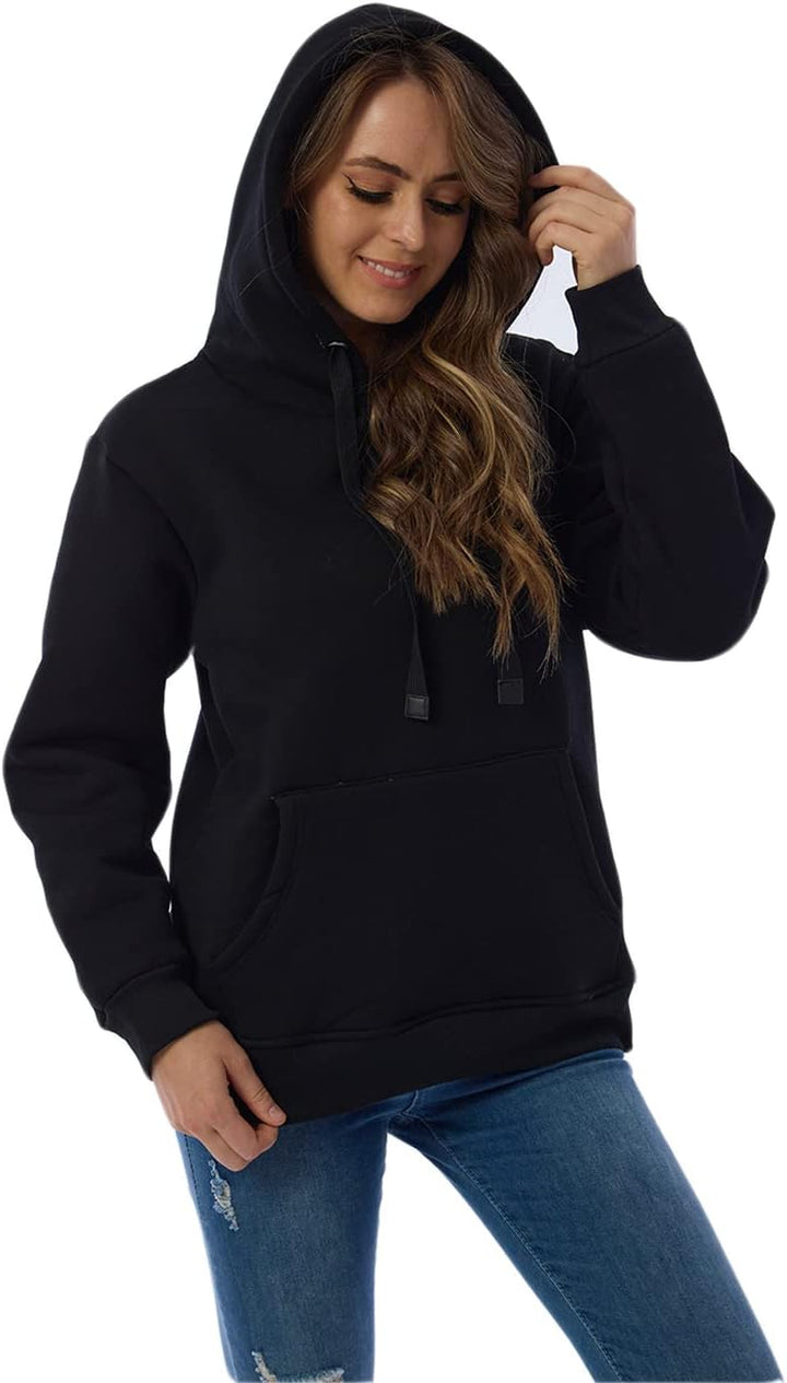 Drune | Damen Freizeit Fleece-gefütterter Hoodie