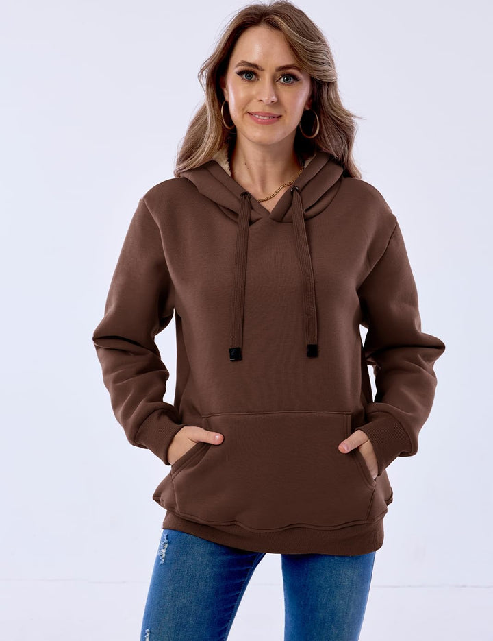 Drune | Damen Freizeit Fleece-gefütterter Hoodie