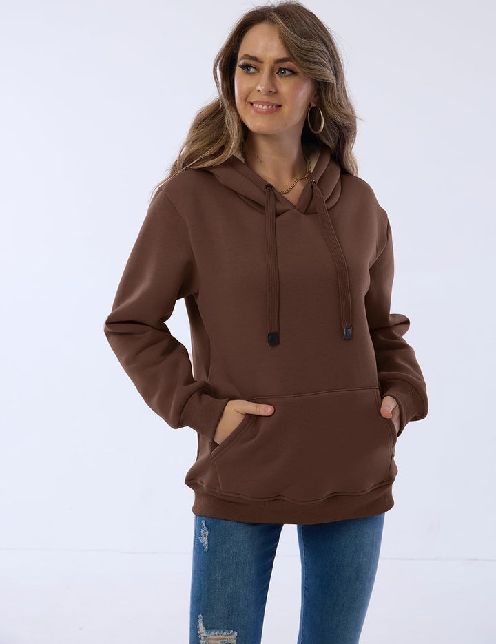 Drune | Damen Freizeit Fleece-gefütterter Hoodie
