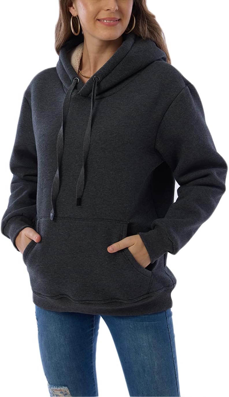 Drune | Damen Freizeit Fleece-gefütterter Hoodie
