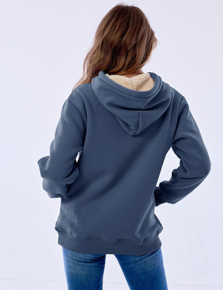 Drune | Damen Freizeit Fleece-gefütterter Hoodie