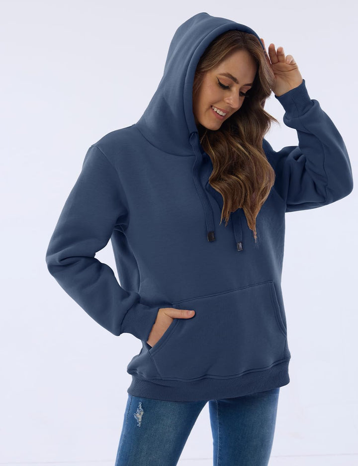 Drune | Damen Freizeit Fleece-gefütterter Hoodie