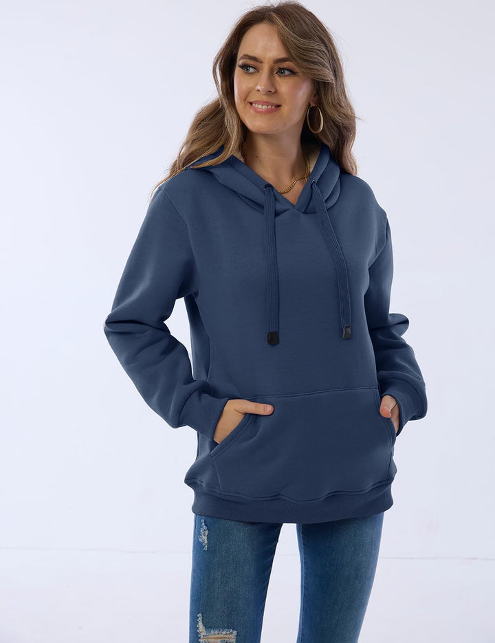 Drune | Damen Freizeit Fleece-gefütterter Hoodie