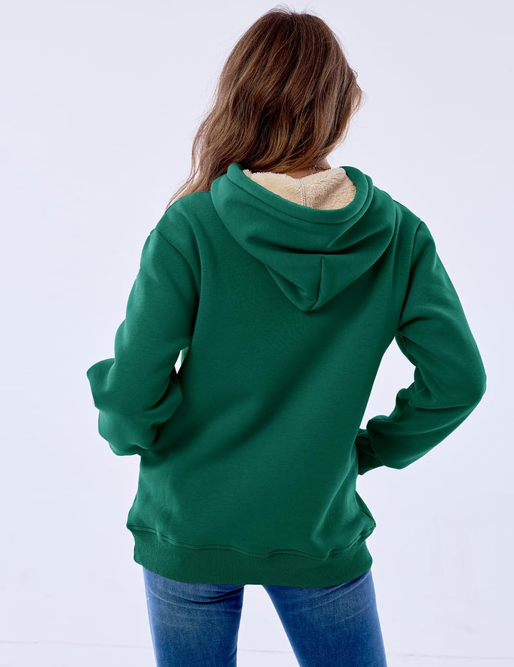 Drune | Damen Freizeit Fleece-gefütterter Hoodie