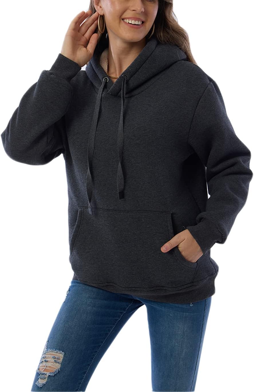Drune | Damen Freizeit Fleece-gefütterter Hoodie