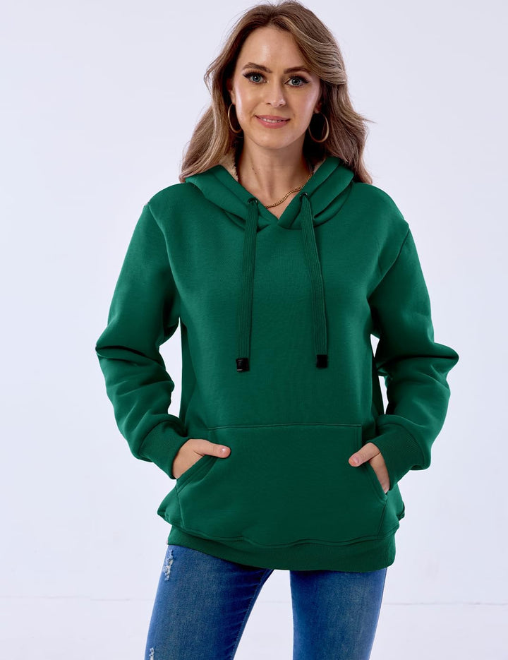 Drune | Damen Freizeit Fleece-gefütterter Hoodie