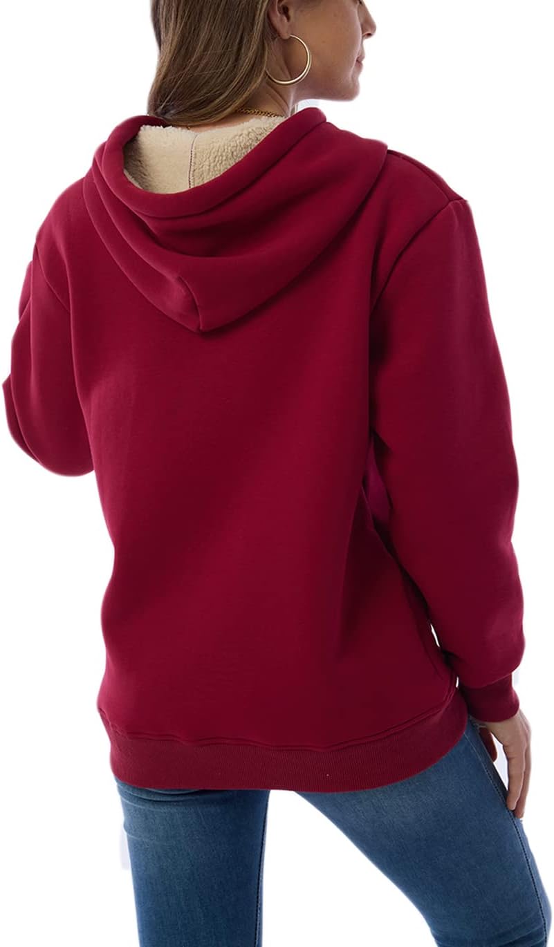 Drune | Damen Freizeit Fleece-gefütterter Hoodie