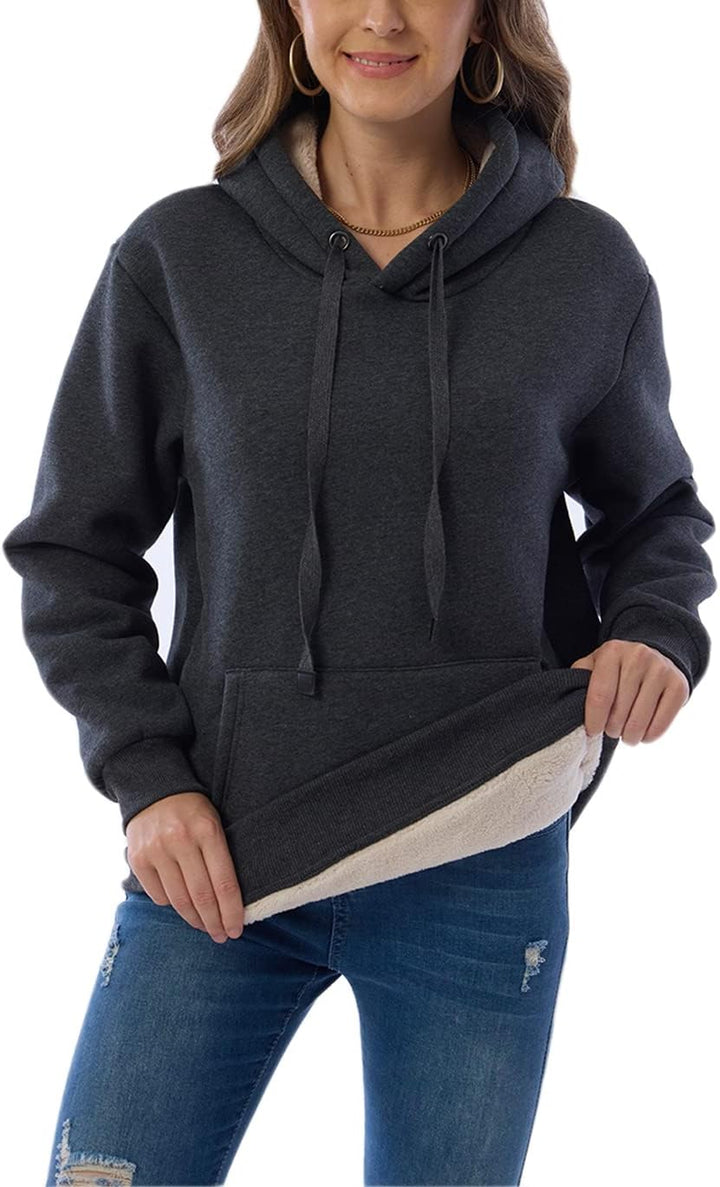Drune | Damen Freizeit Fleece-gefütterter Hoodie