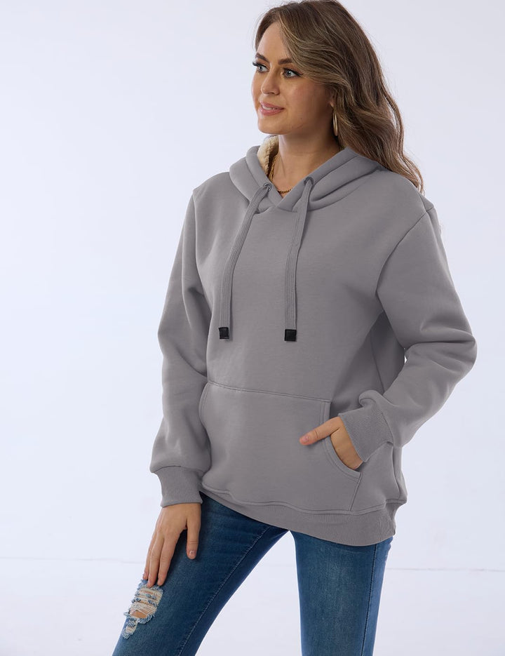 Drune | Damen Freizeit Fleece-gefütterter Hoodie