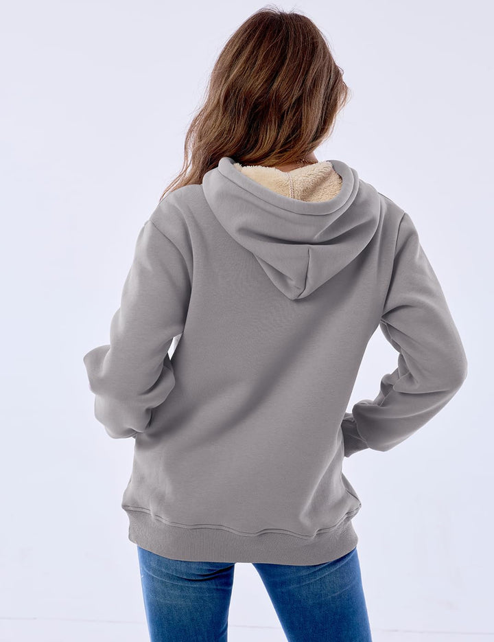Drune | Damen Freizeit Fleece-gefütterter Hoodie