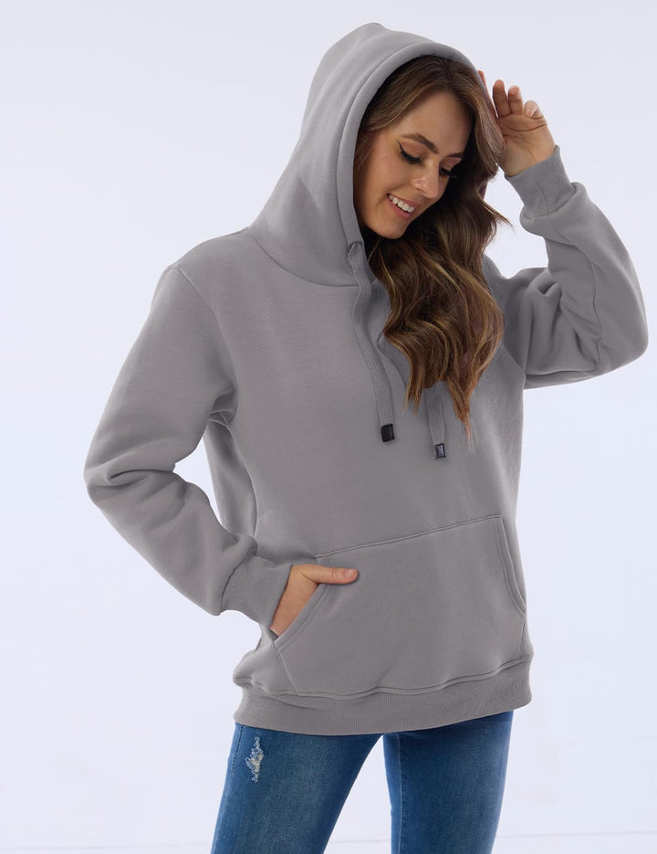 Drune | Damen Freizeit Fleece-gefütterter Hoodie