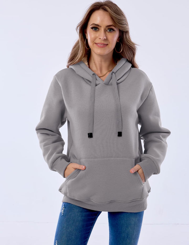 Drune | Damen Freizeit Fleece-gefütterter Hoodie