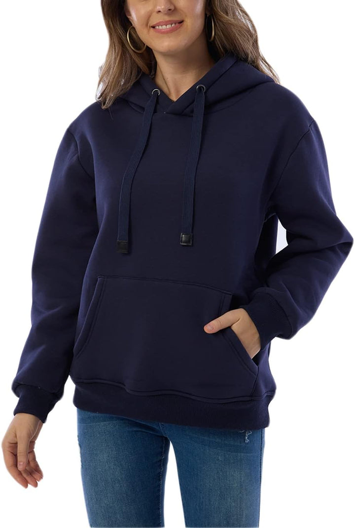 Drune | Damen Freizeit Fleece-gefütterter Hoodie