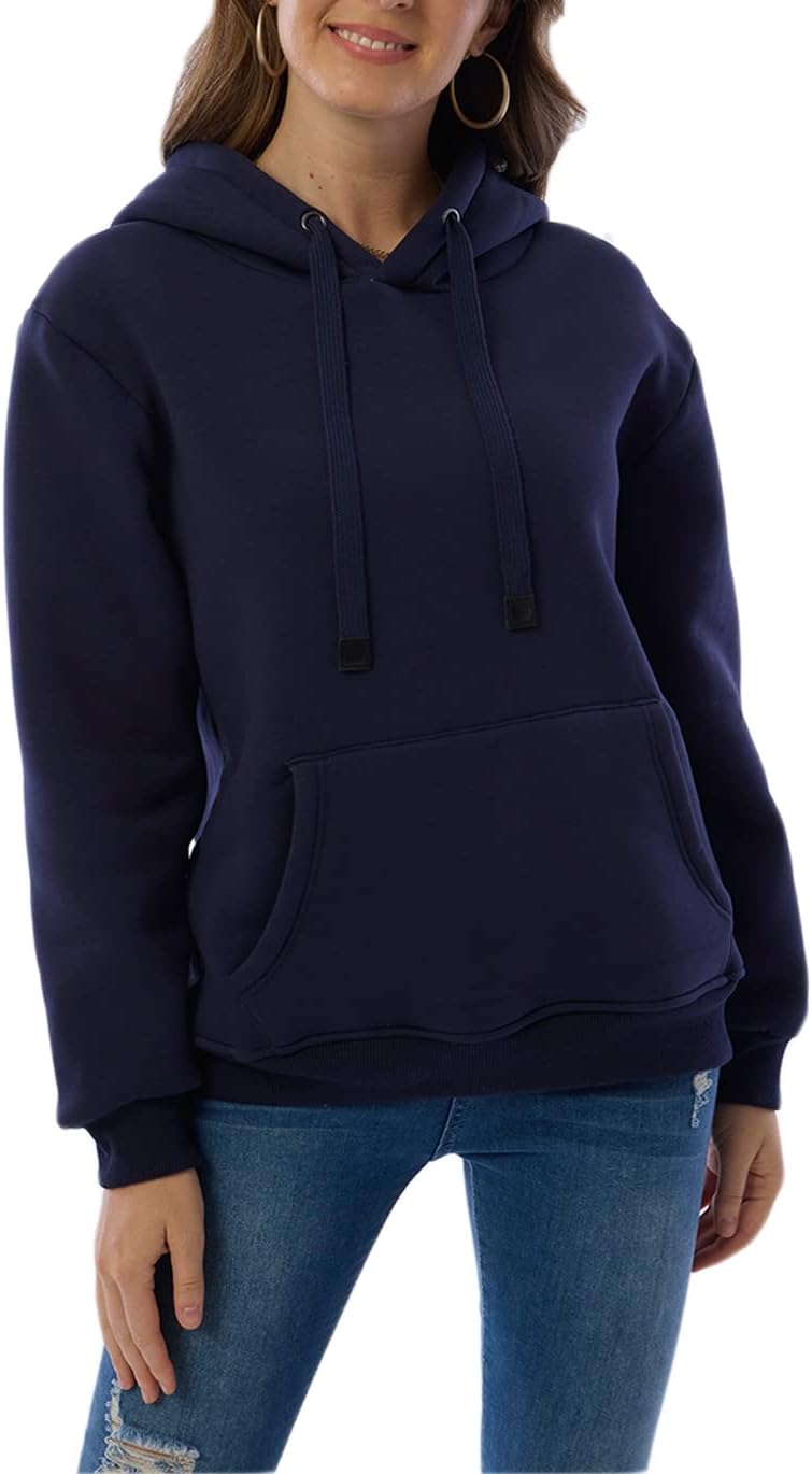 Drune | Damen Freizeit Fleece-gefütterter Hoodie
