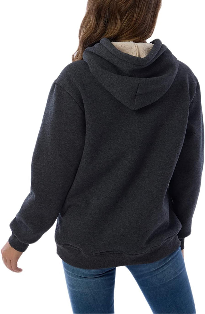 Drune | Damen Freizeit Fleece-gefütterter Hoodie