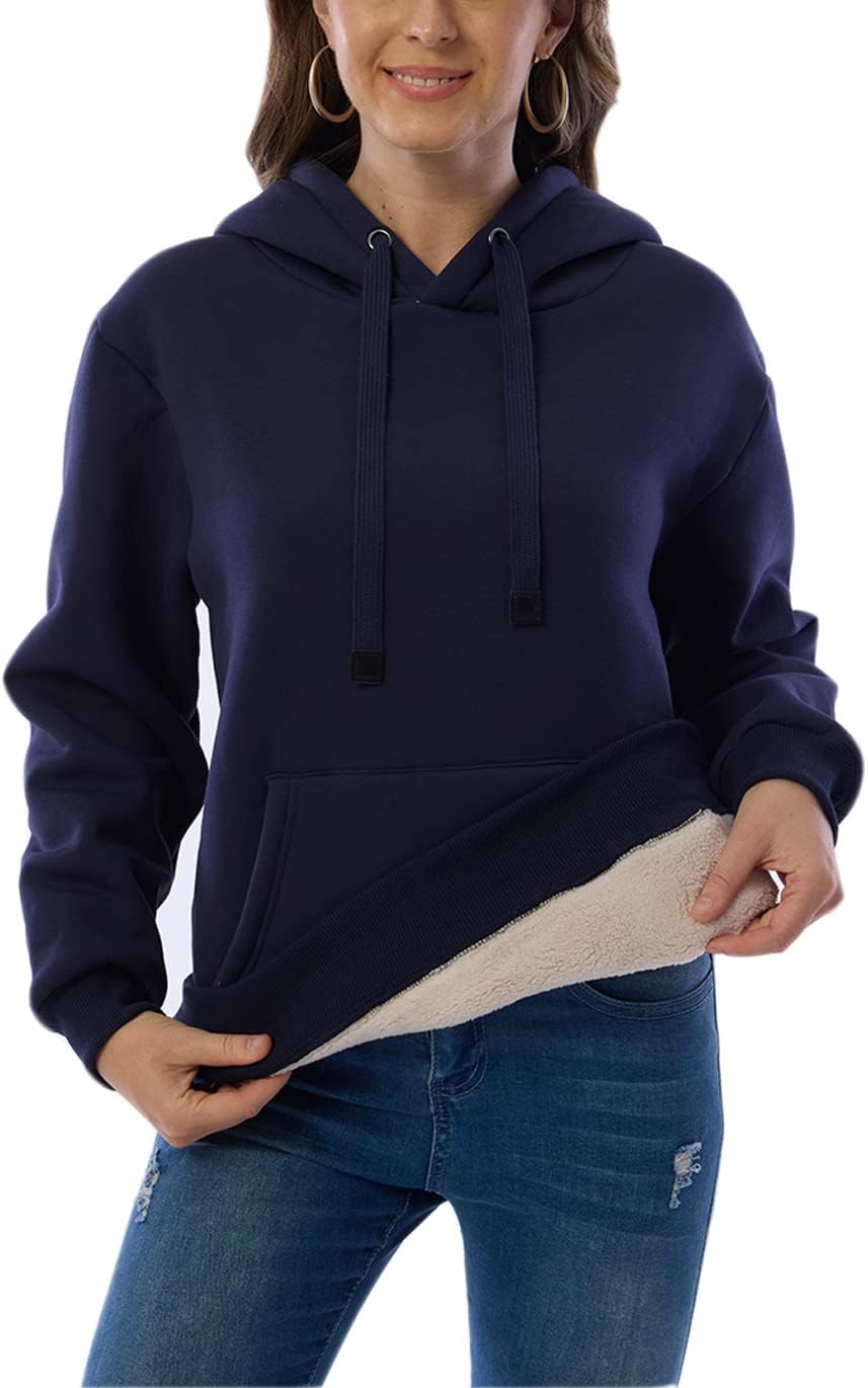 Drune | Damen Freizeit Fleece-gefütterter Hoodie