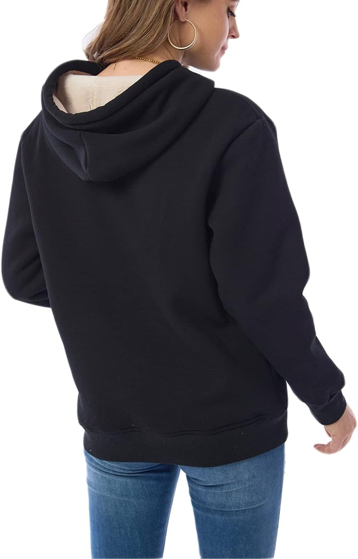 Drune | Damen Freizeit Fleece-gefütterter Hoodie