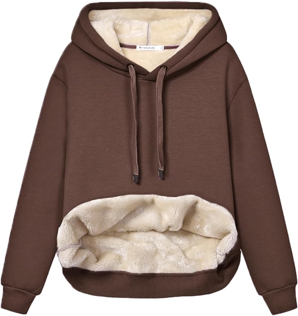 Drune | Damen Freizeit Fleece-gefütterter Hoodie