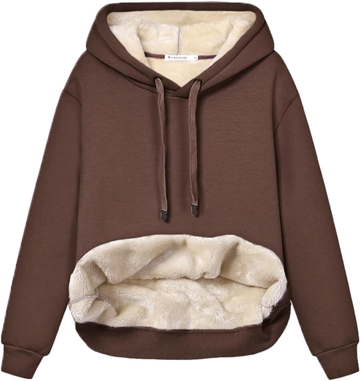 Drune | Damen Freizeit Fleece-gefütterter Hoodie