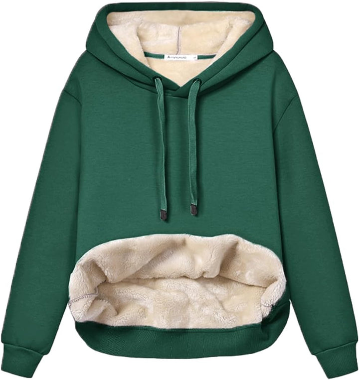 Drune | Damen Freizeit Fleece-gefütterter Hoodie