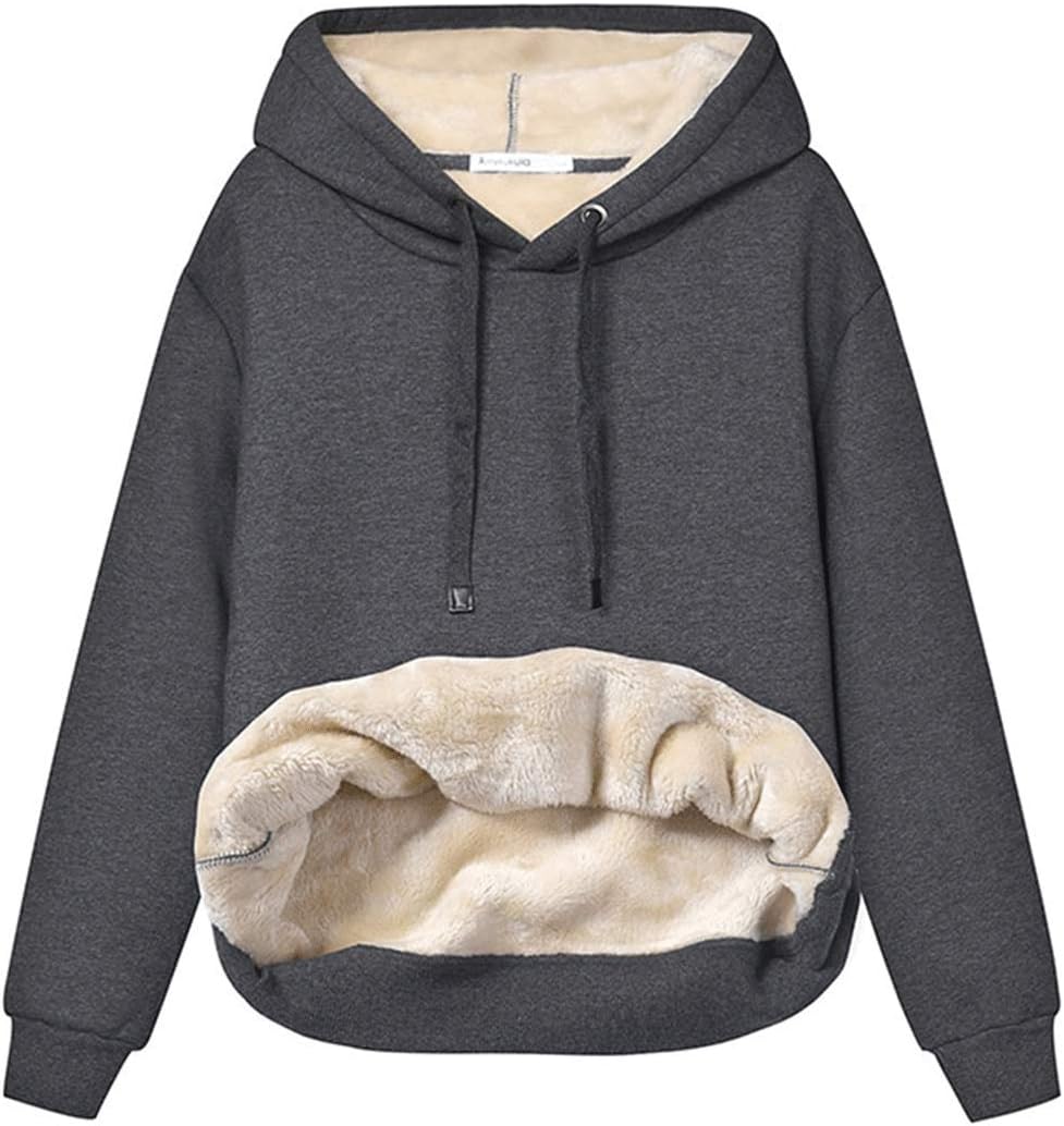 Drune | Damen Freizeit Fleece-gefütterter Hoodie