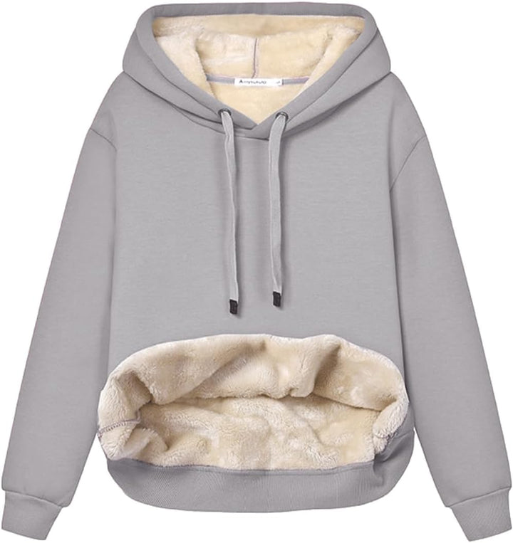 Drune | Damen Freizeit Fleece-gefütterter Hoodie