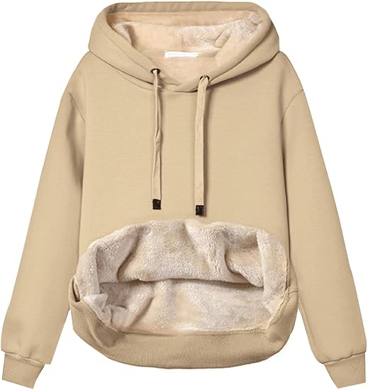 Drune | Damen Freizeit Fleece-gefütterter Hoodie