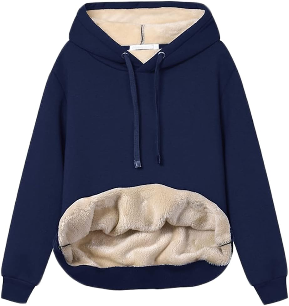 Drune | Damen Freizeit Fleece-gefütterter Hoodie
