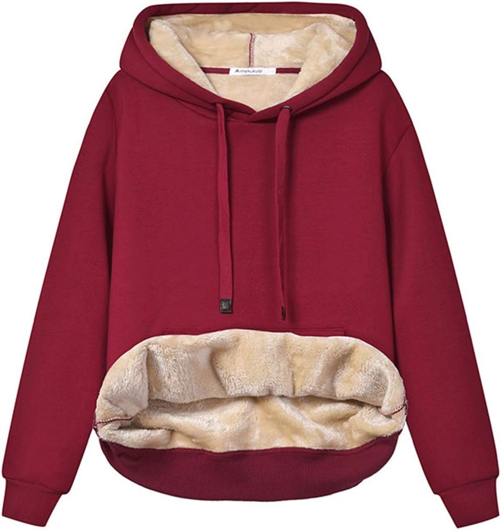 Drune | Damen Freizeit Fleece-gefütterter Hoodie