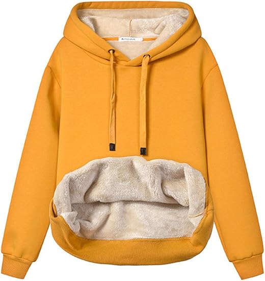 Drune | Damen Freizeit Fleece-gefütterter Hoodie