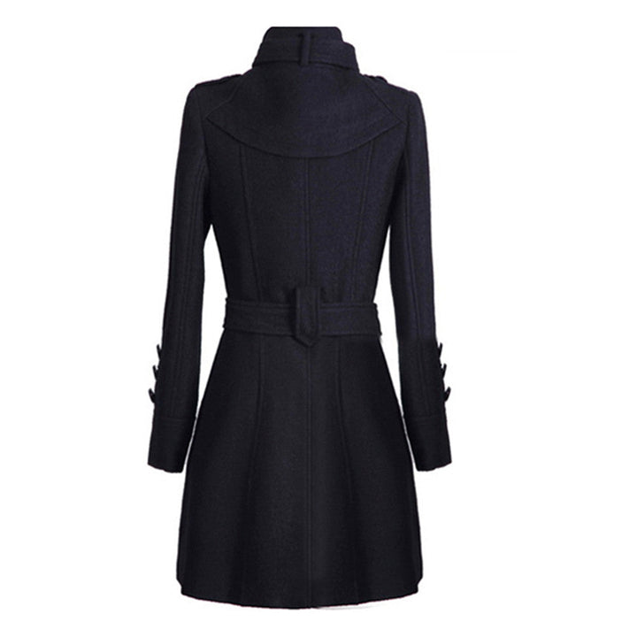 Drune | Damen Schicker Langer Gurtmantel für Herbst Eleganz