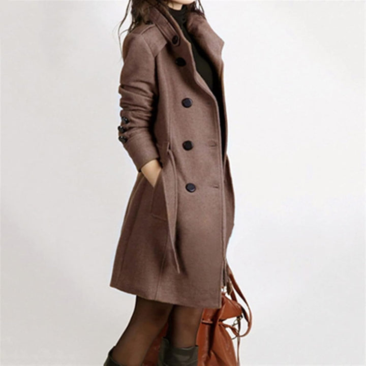 Drune | Damen Schicker Langer Gurtmantel für Herbst Eleganz