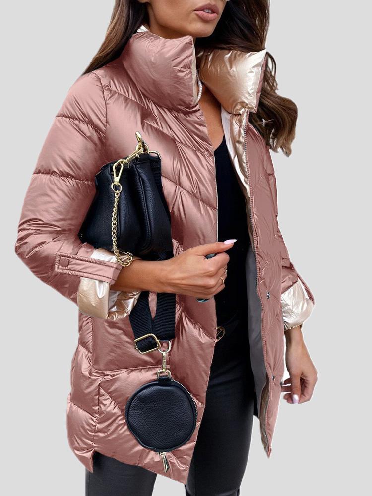 Drune | Solide, glänzende Baumwolljacke mit Reißverschluss