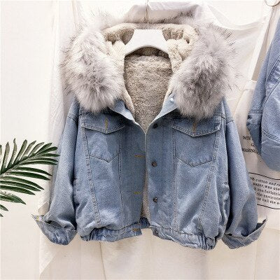Drune | Damen Denim Winterjacke - Stilvoll & Warm
