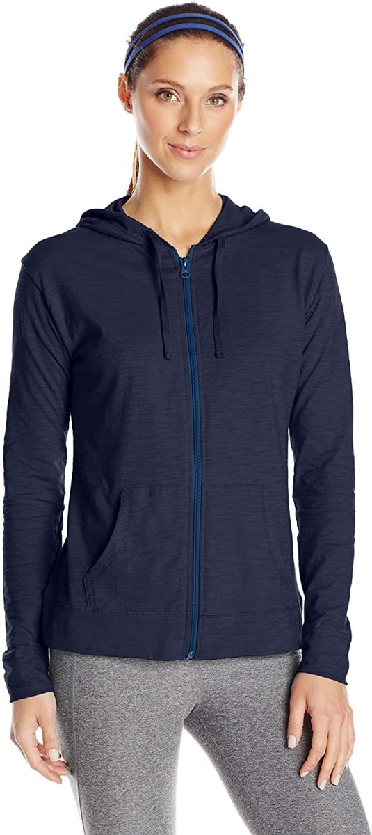 Drune | Damen Jersey Vollzip Kapuzenpulli Activewear