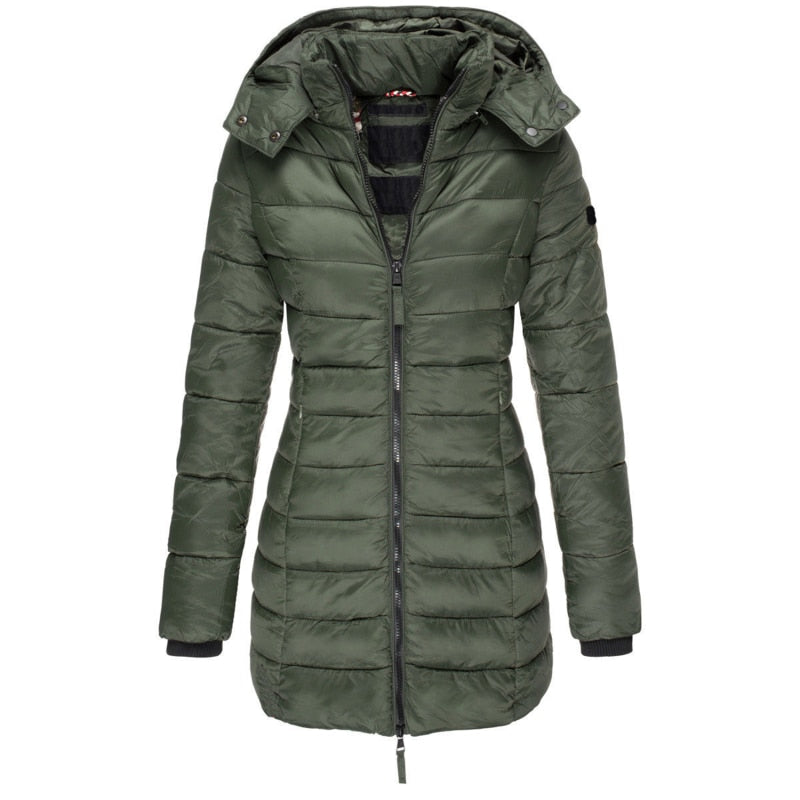 Drune | Damen Parka mit Kapuze und Daunenfüllung