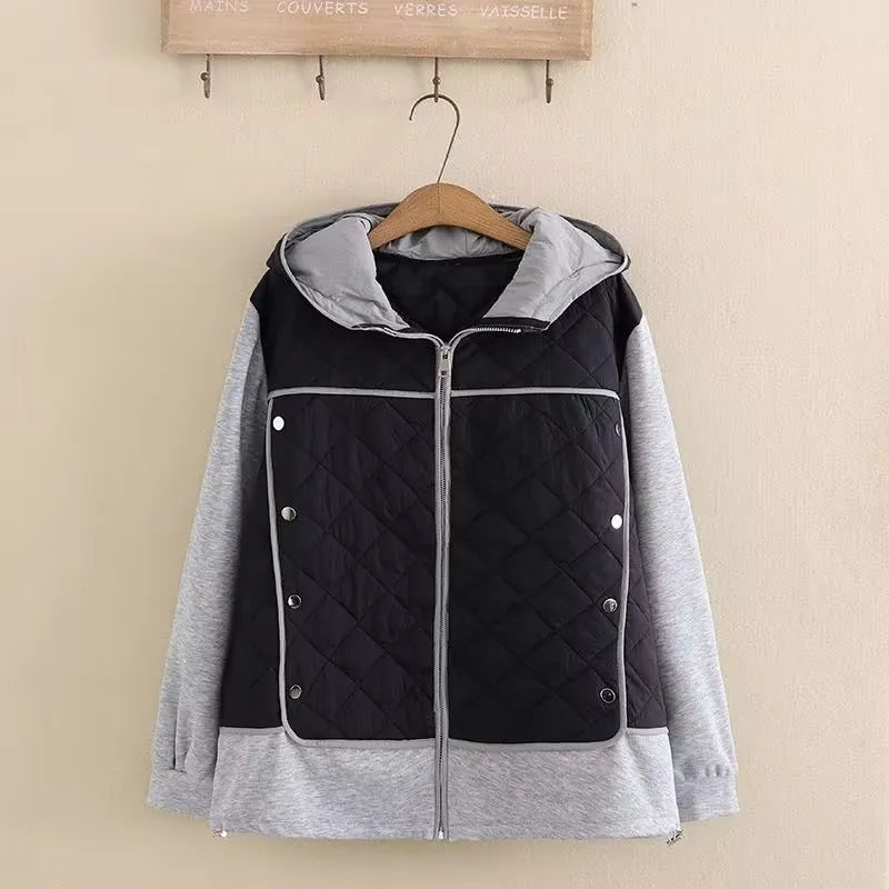 Drune | Damen Stepp-Hoodie - Übergröße - Warm & Stylisch