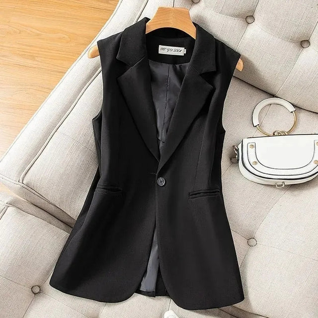 Drune | Damen Weste Jacke Ärmellose Blazer