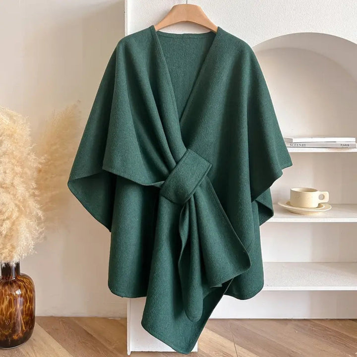 Drune | Damen Winddichter Poncho Schal Mantel