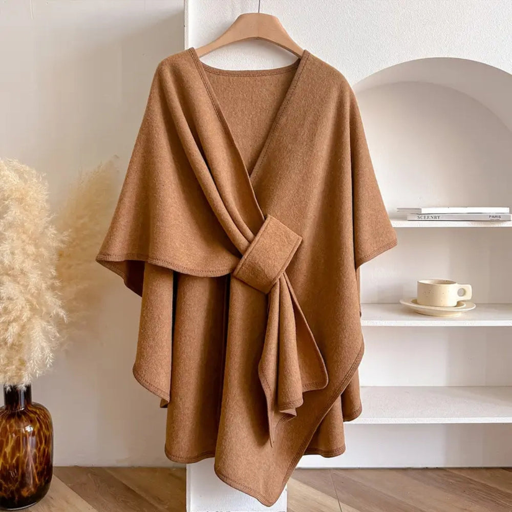 Drune | Damen Winddichter Poncho Schal Mantel