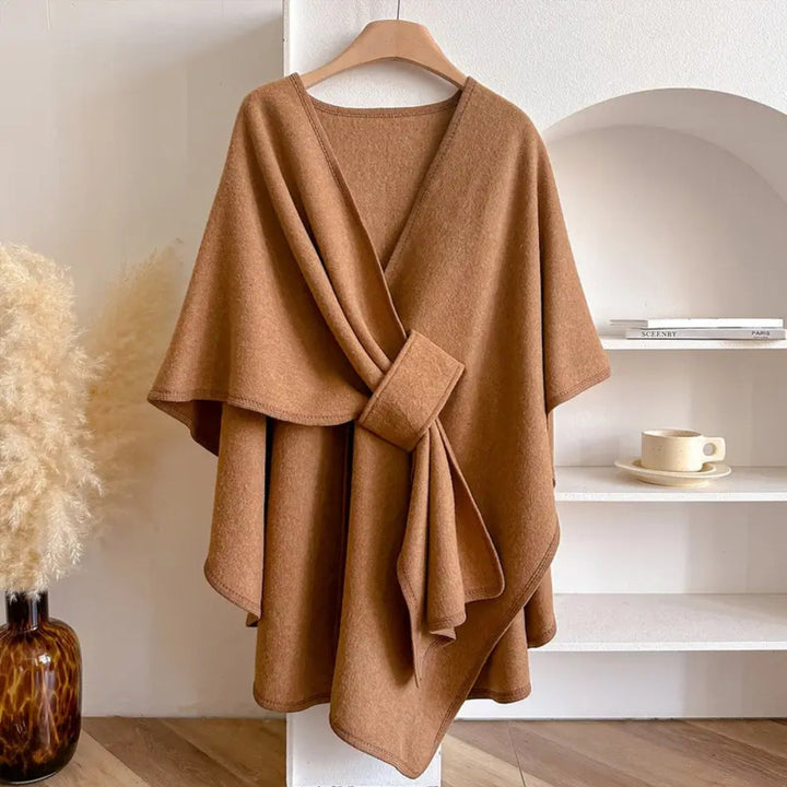 Drune | Damen Winddichter Poncho Schal Mantel